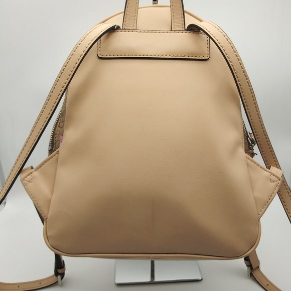 Guess Tan Floral Print Backpack/Purse main image 7